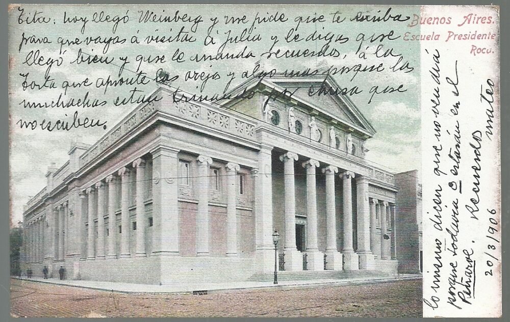 POSTAL ESCUELA PRESIDENTE ROCA 1906