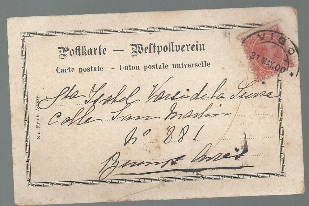 POSTAL ALEMANA BREMEN GRUSS VON BORD DES DAMPFERS